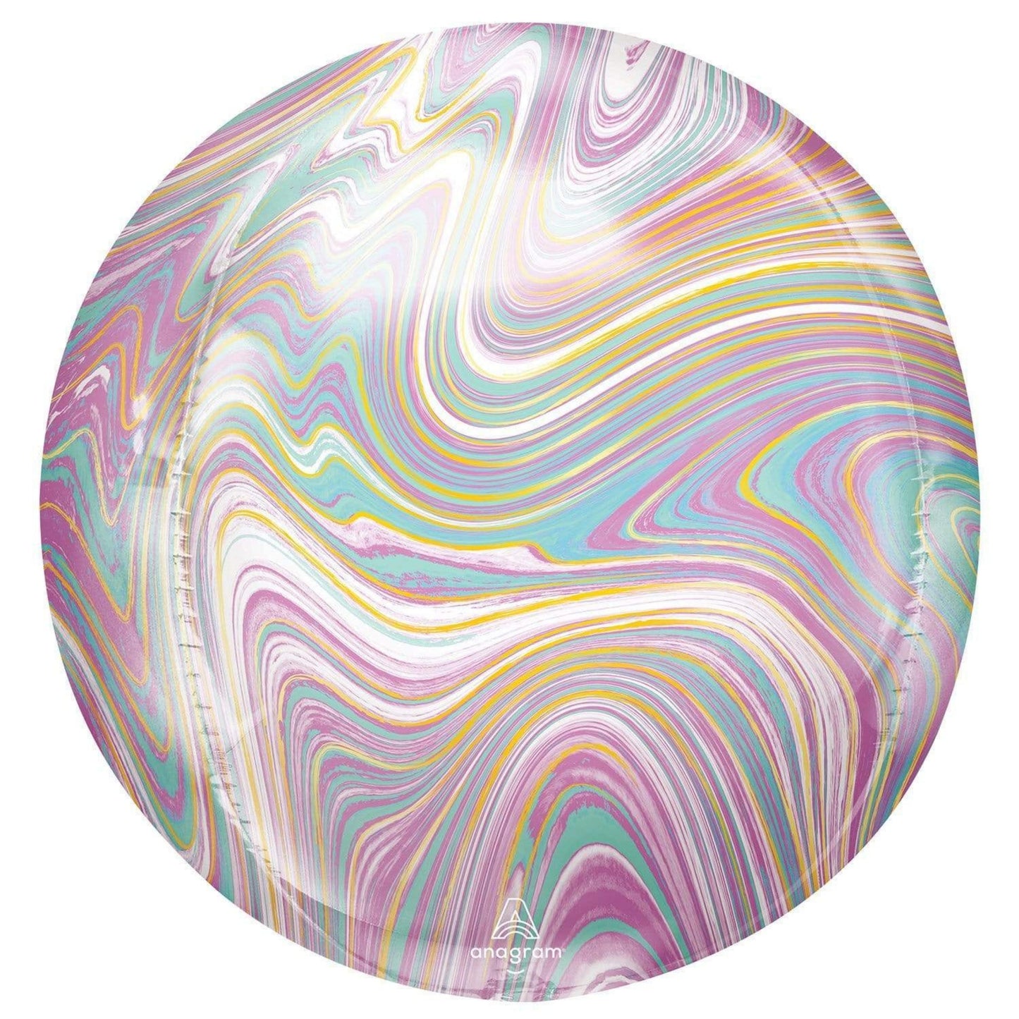 16"/ 41cm PASTEL MARBLEZ ORBZ FOIL BALLOON