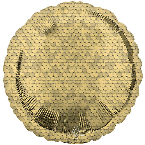 GLITTER GOLD SEQUINS CIRCLE (17"/ 43cm)
