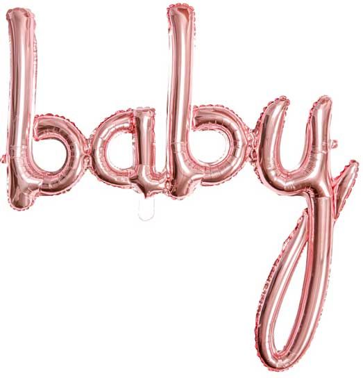 30"/ 76cm BABY ROSE GOLD AIR FILL FOIL BALLOON KIT