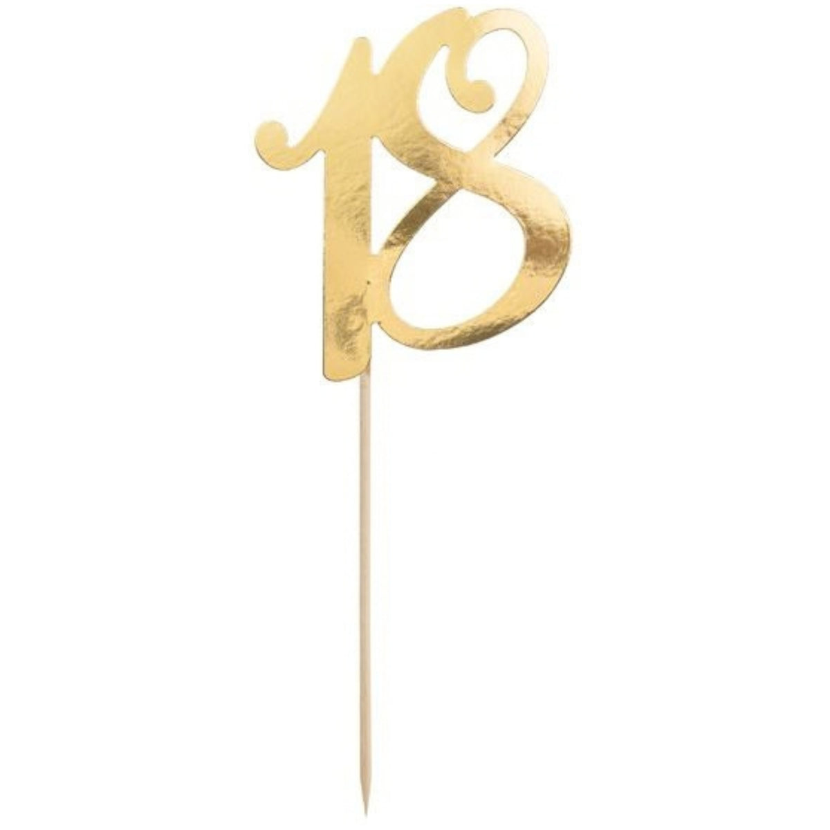 8"/ 21cm NO.18 GOLD CAKE TOPPER