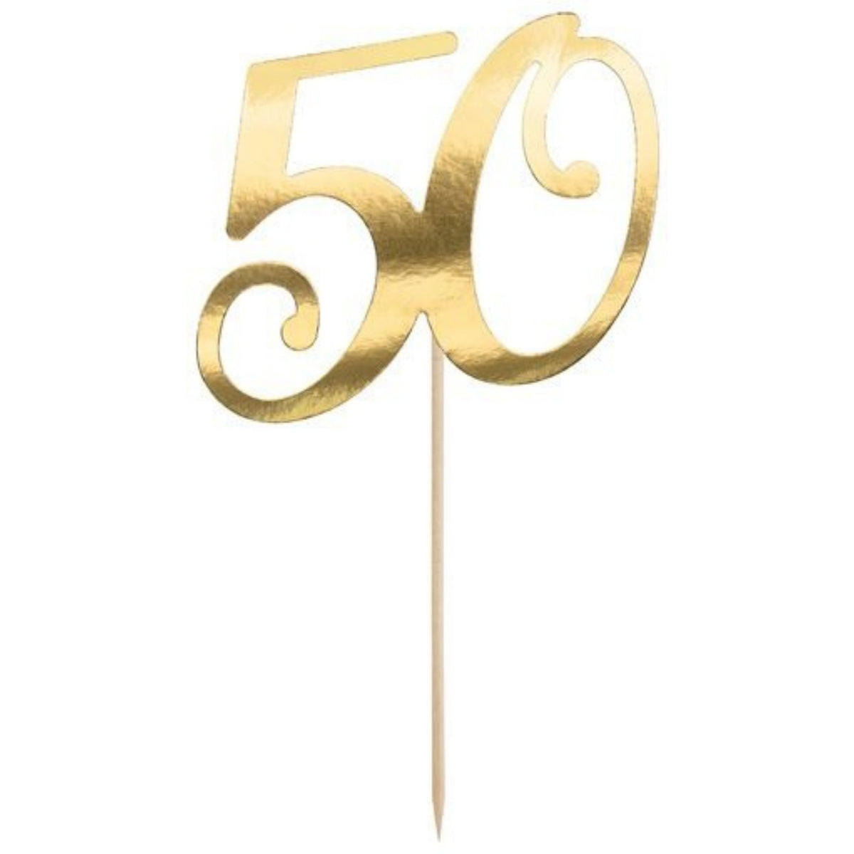 NO.50 GOLD CAKE TOPPER (21cm)