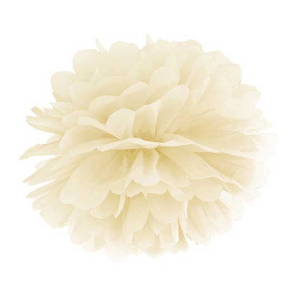25cm CREAM TISSUE PAPER POM POM
