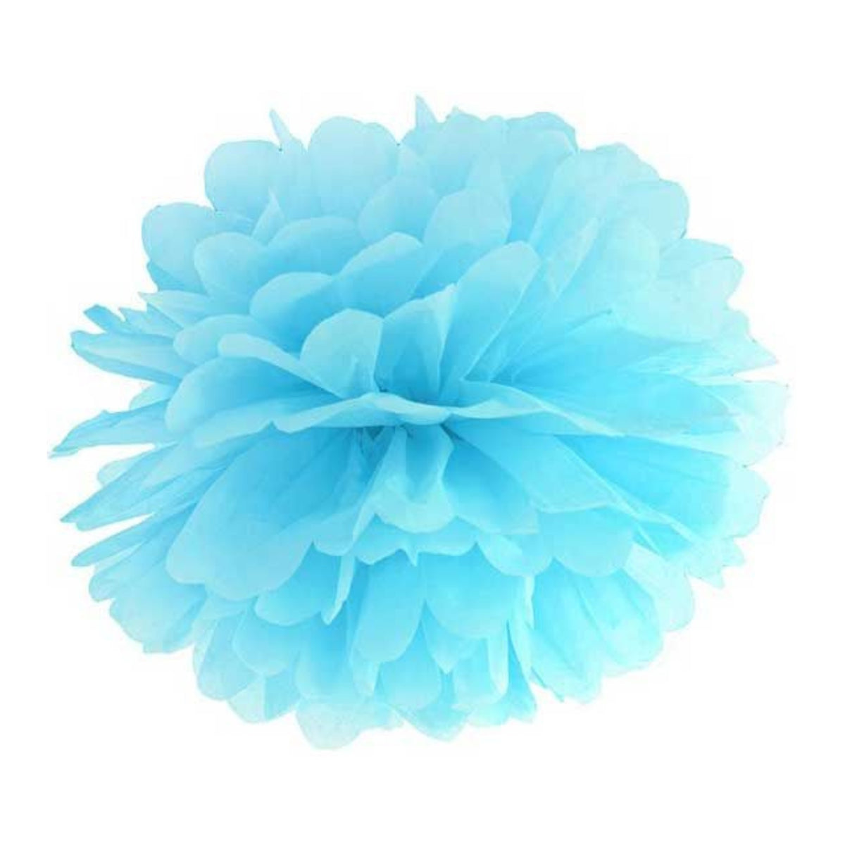 25cm SKY BLUE TISSUE PAPER POM POM