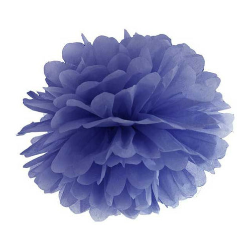 25cm NAVY BLUE TISSUE PAPER POM POM