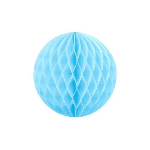 10cm POWDER BLUE HONEYCOMB BALL