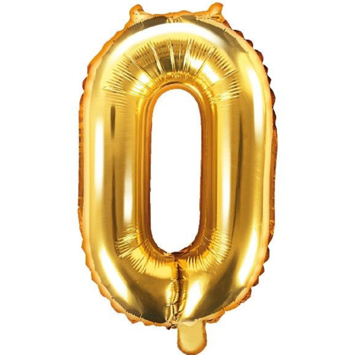 14"/ 35cm GOLD NUMBER '0' AIR FILL FOIL BALLOON