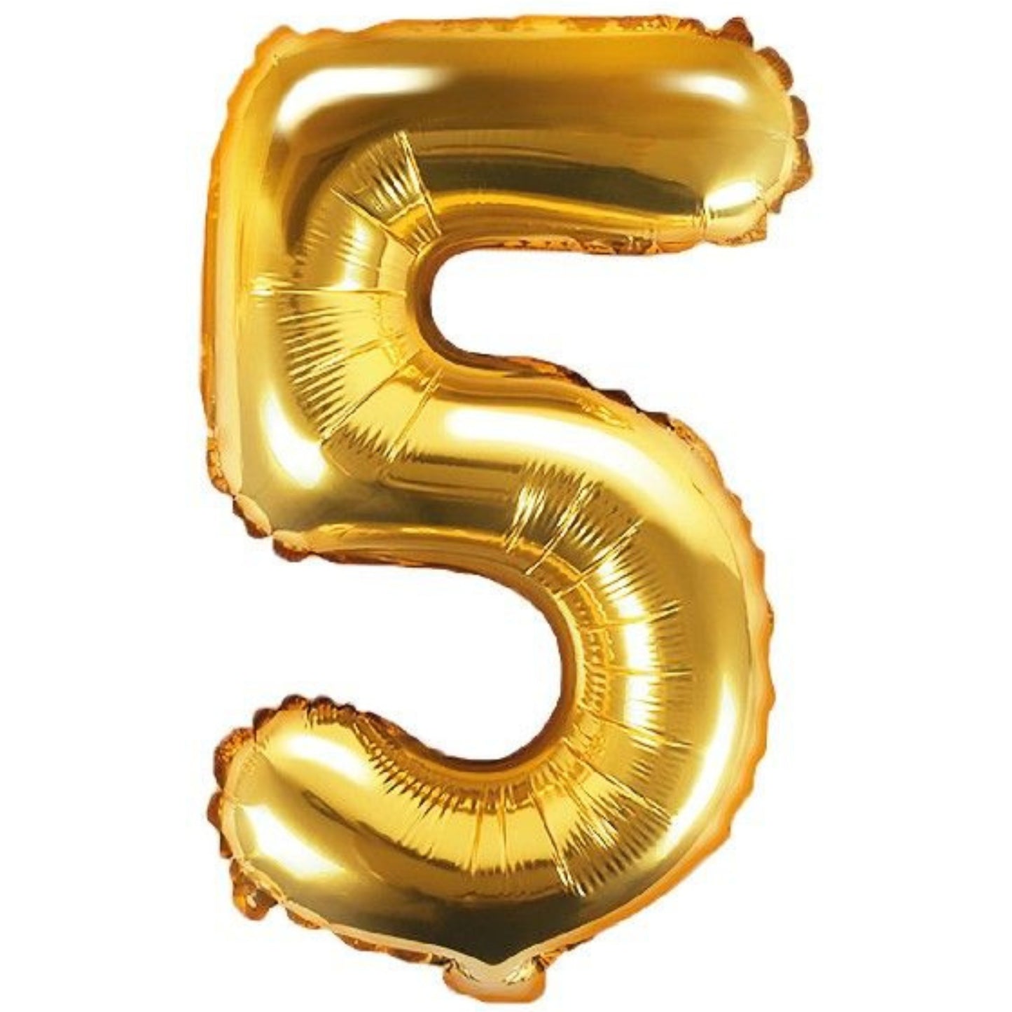 14"/ 35cm GOLD NUMBER '5' AIR FILL FOIL BALLOON