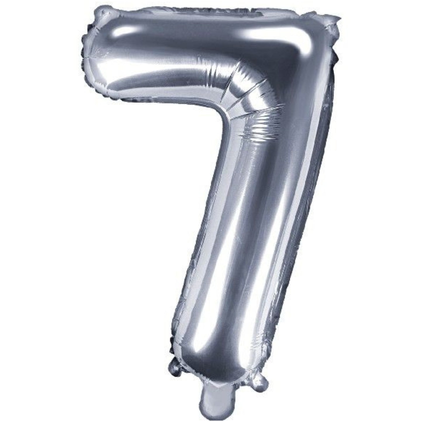 14"/ 35cm SILVER NUMBER '7' AIR FILL FOIL BALLOON