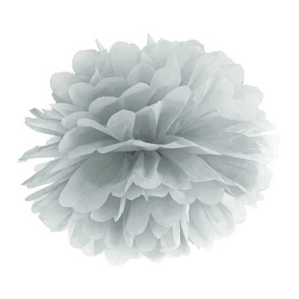 25cm SILVER TISSUE PAPER POM POM