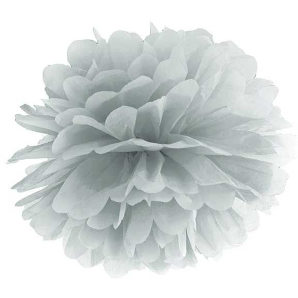 35cm SILVER TISSUE PAPER POM POM