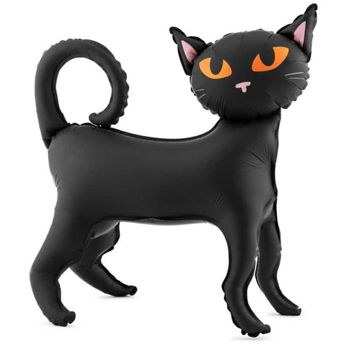 19"/ 48cm BLACK CAT AIR-FILLED STANDING FOIL BALLOON