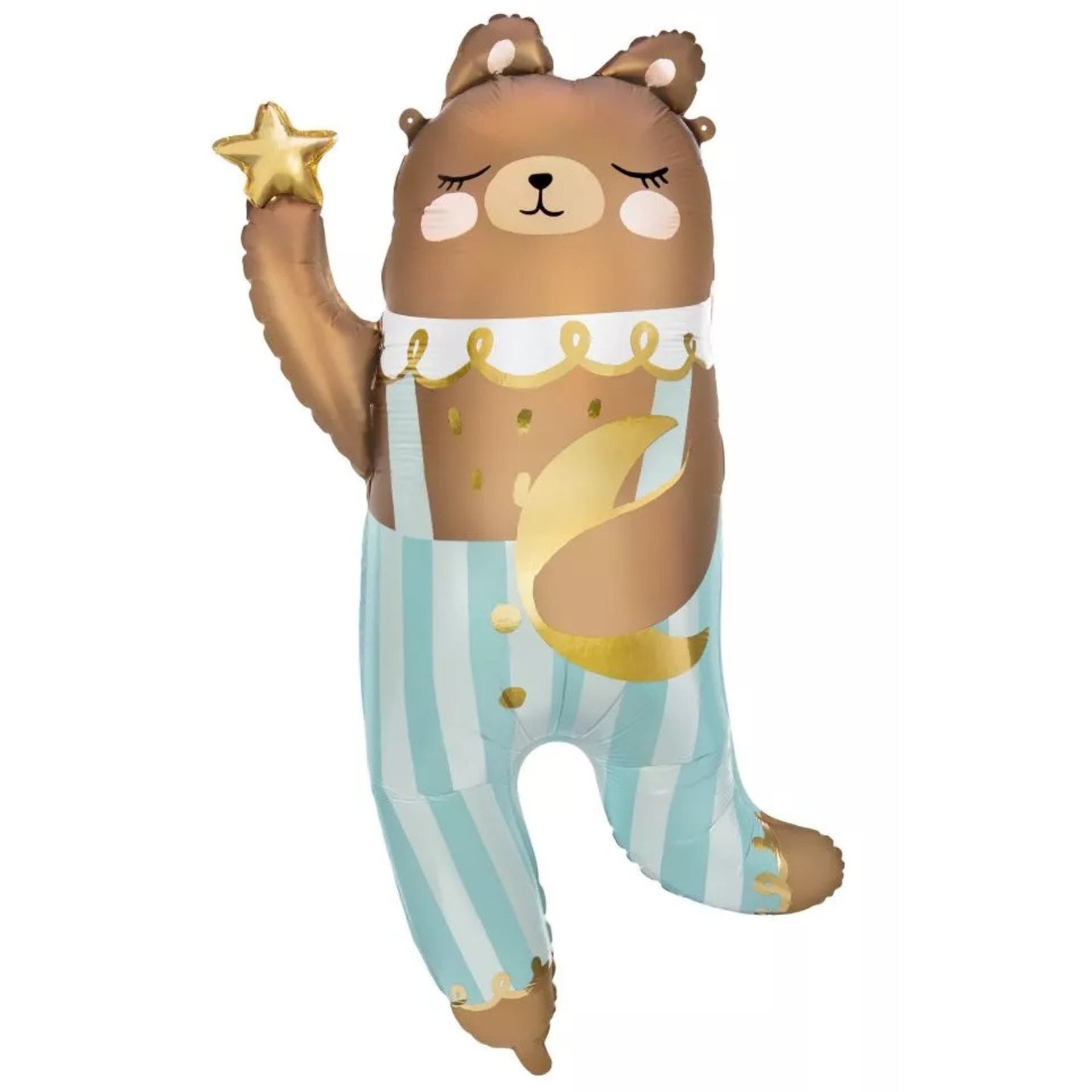 35"/ 90cm BEAR WITH MOON & STAR SUPERSHAPE FOIL BALLOON