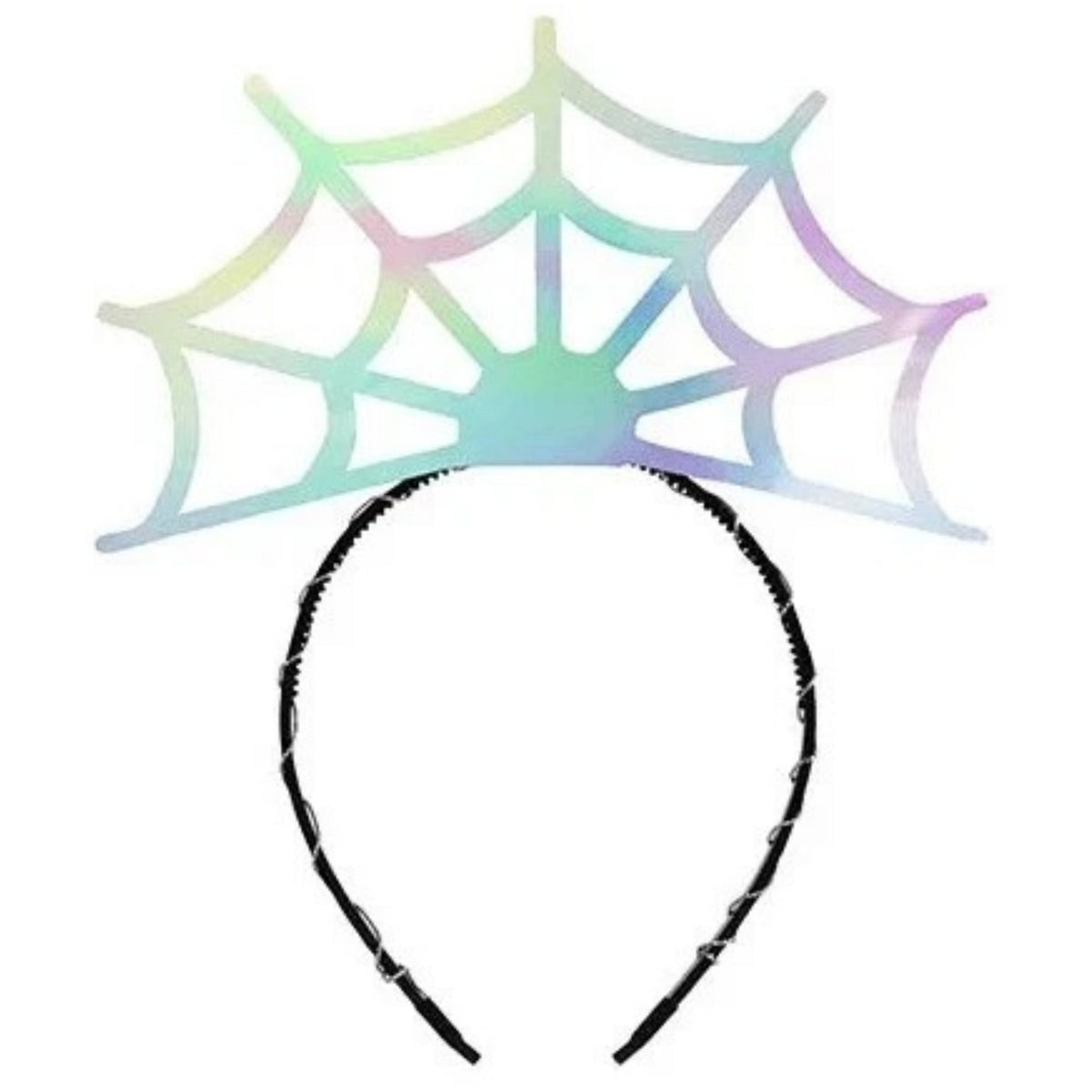 KIDS HALLOWEEN IRIDESCENT SPIDER WEB HEADBAND