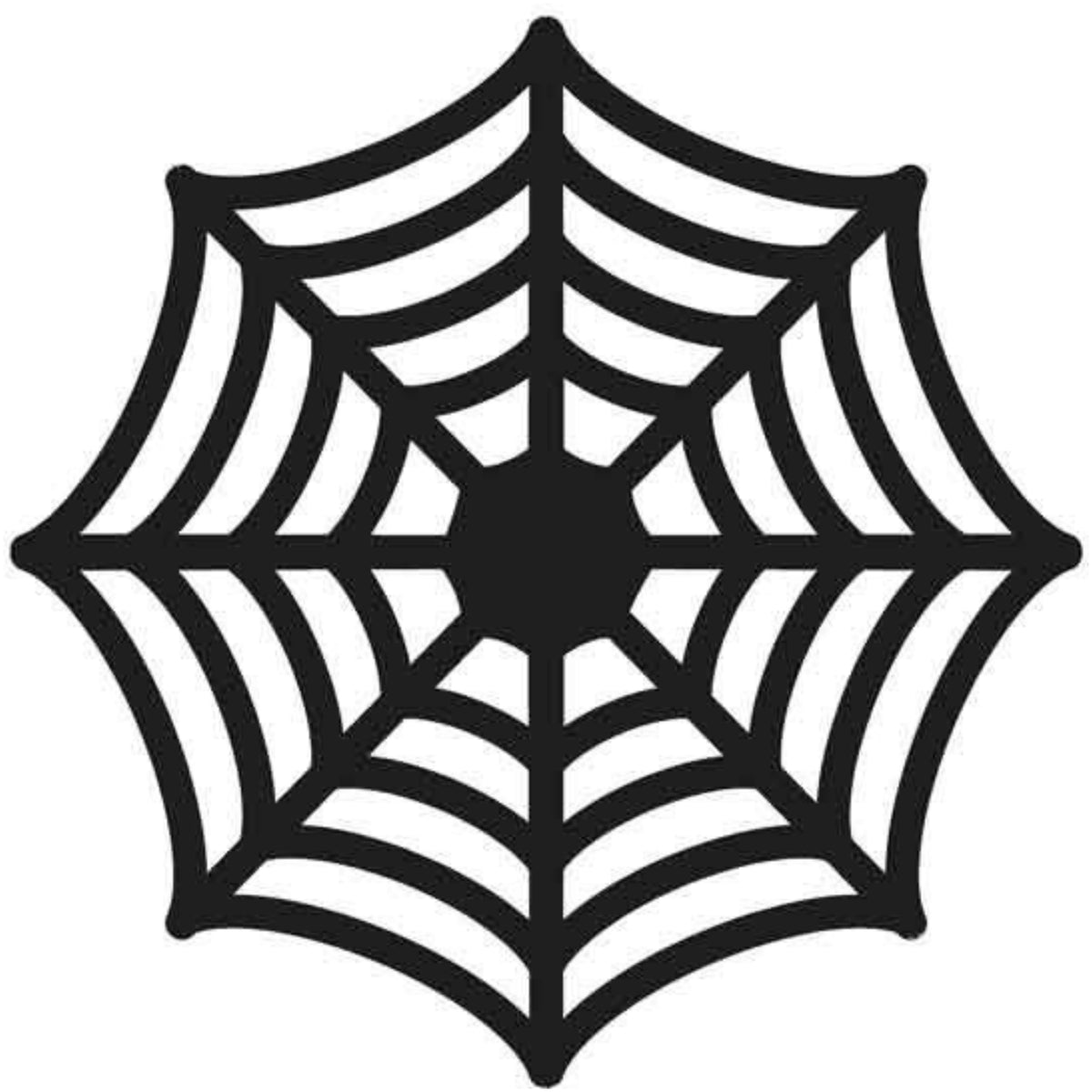 BLACK SPIDER'S WEB PLACE MATS (28cm - 4 PACK)