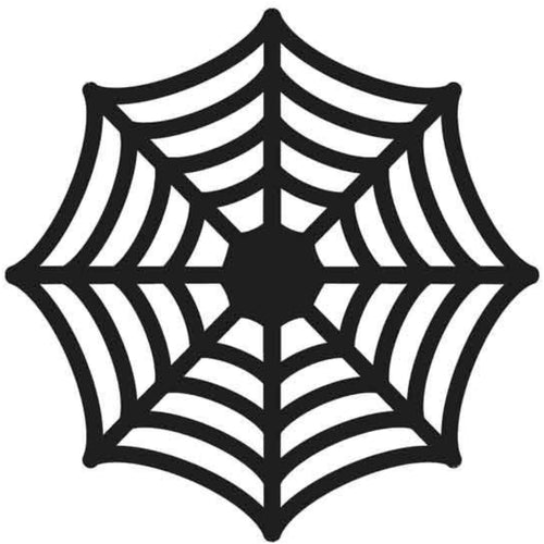 BLACK SPIDER'S WEB PLACE MATS (28cm - 4 PACK)
