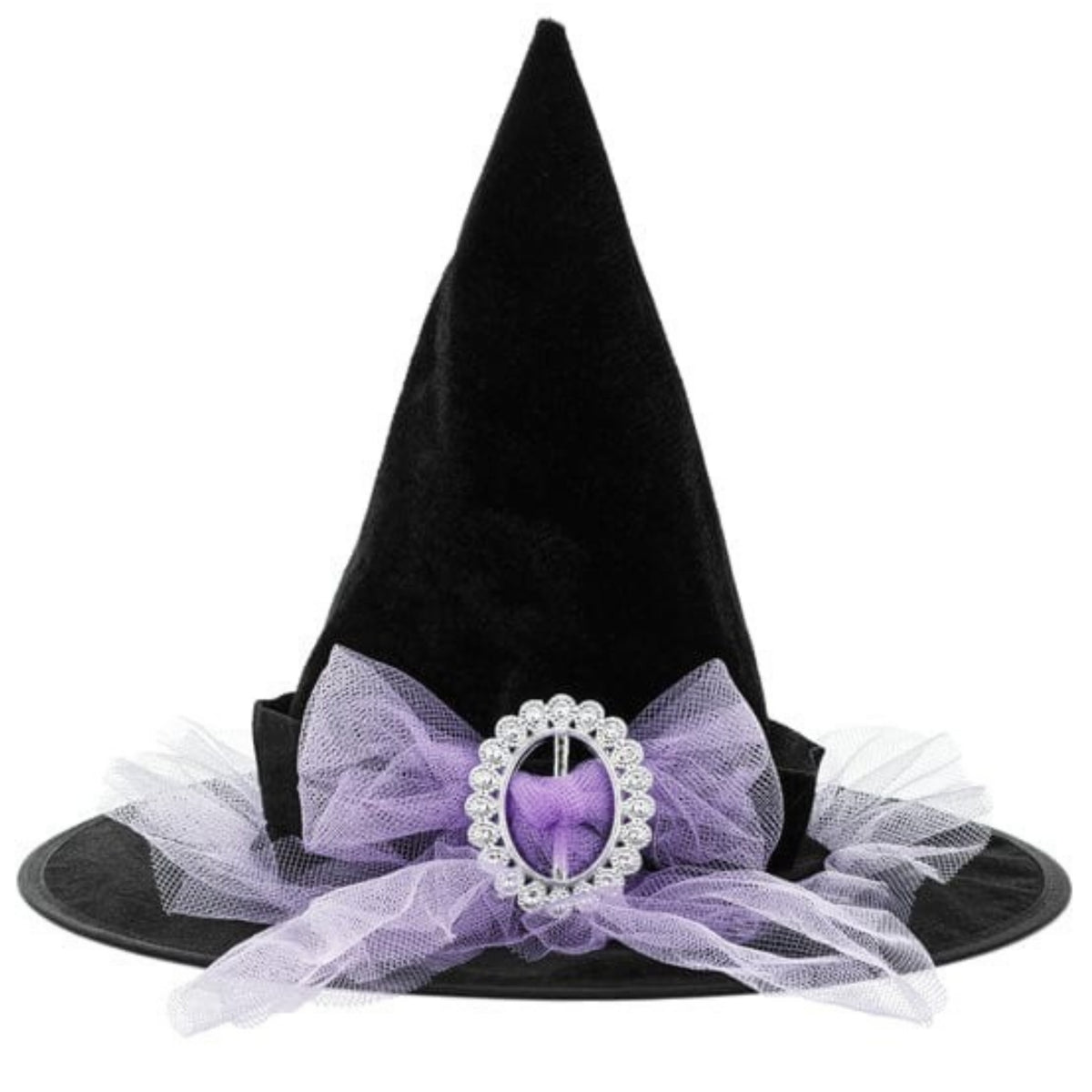 BLACK & PURPLE CHILD'S WITCH HAT