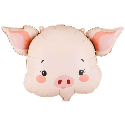 24"/ 61cm PIG HEAD SUPERSHAPE FOIL BALLOON