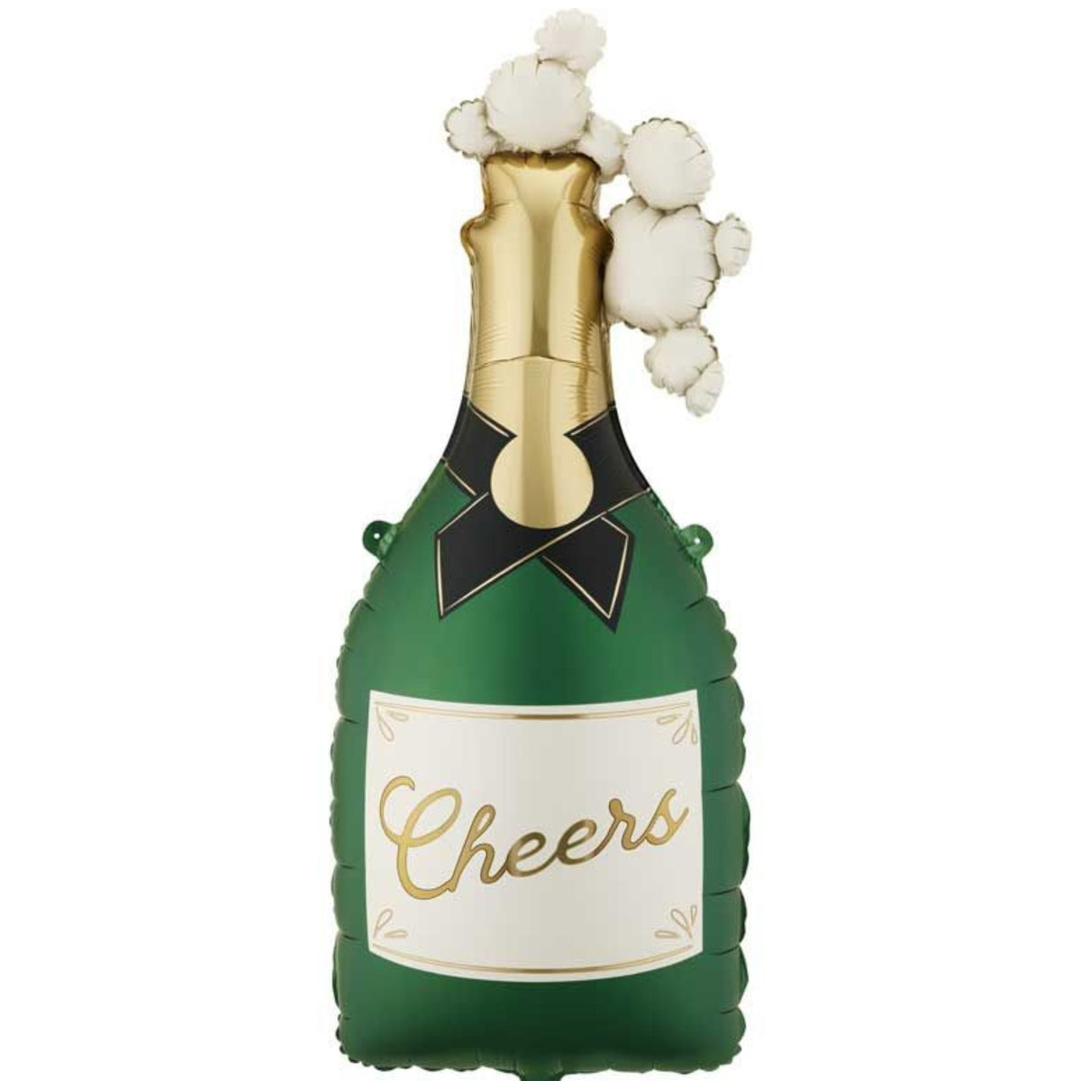 37"/ 93cm DARK GREEN CHAMPAGNE BOTTLE SUPERSHAPE FOIL BALLOON