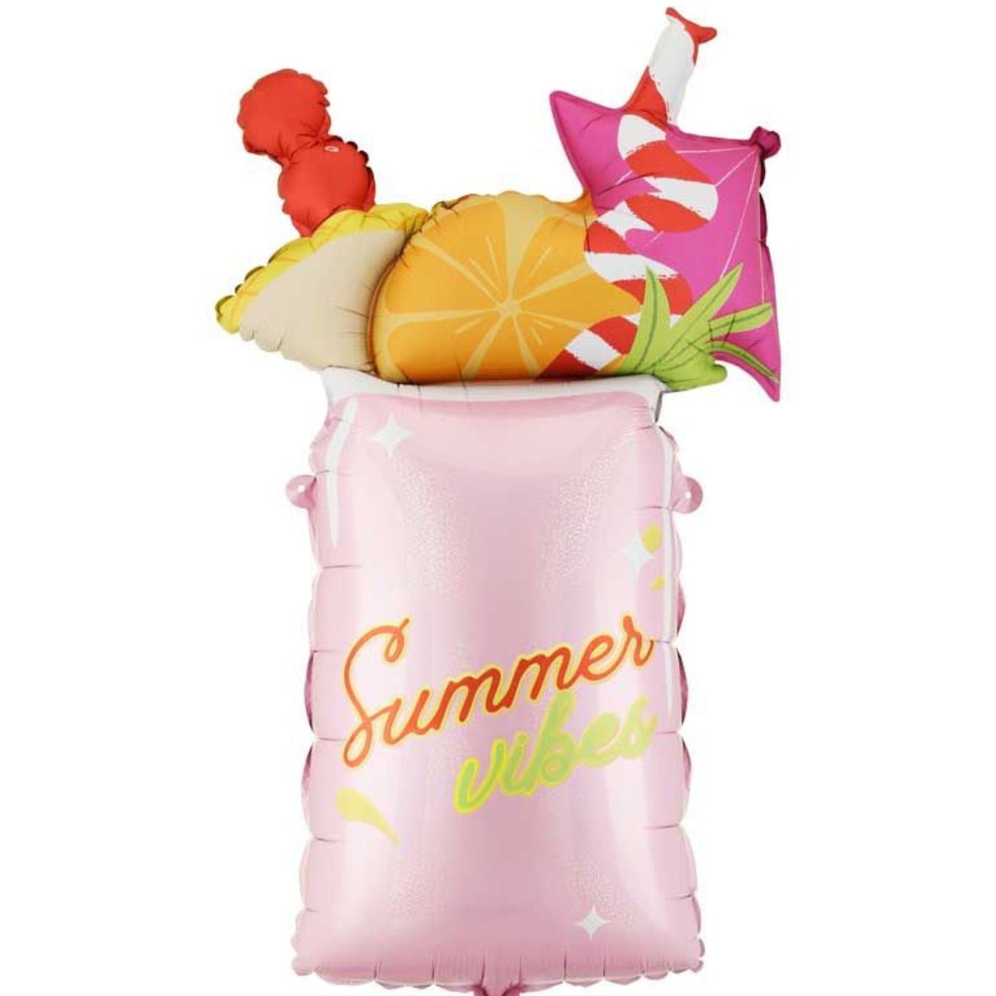 31"/ 79cm SUMMER VIBES COCKTAIL DRINK SUPERSHAPE FOIL BALLOON