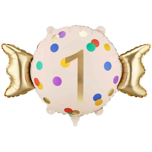 24"/ 61cm CANDY SWEET ''1'' SUPERSHAPE FOIL BALLOON