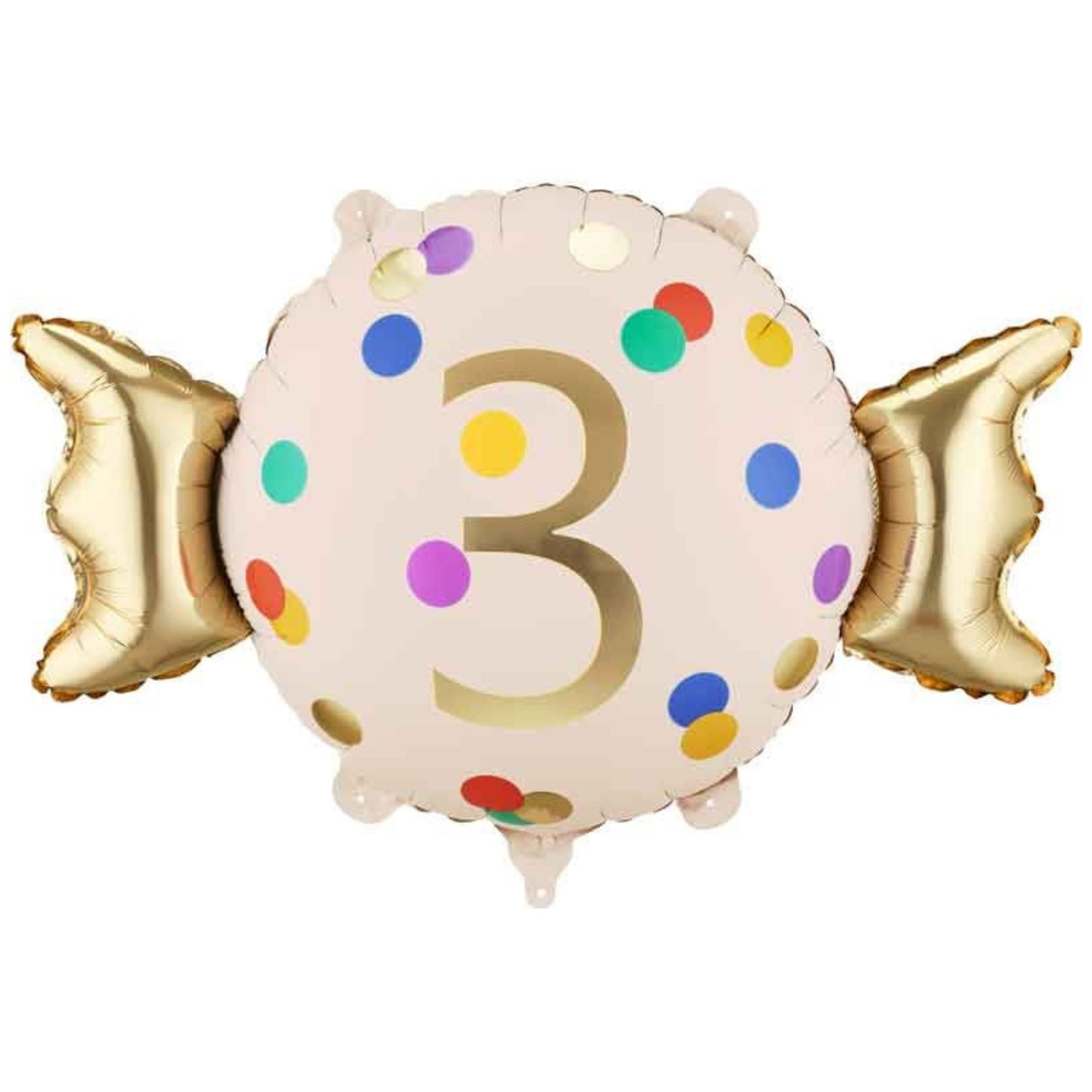 24"/ 61cm CANDY SWEET ''3'' SUPERSHAPE FOIL BALLOON