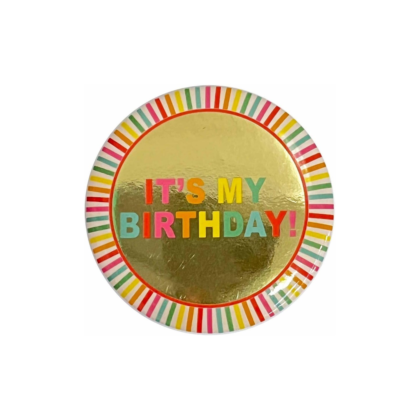 2.4"/ 6cm IT'S MY BIRTHDAY! GOLD BADGE