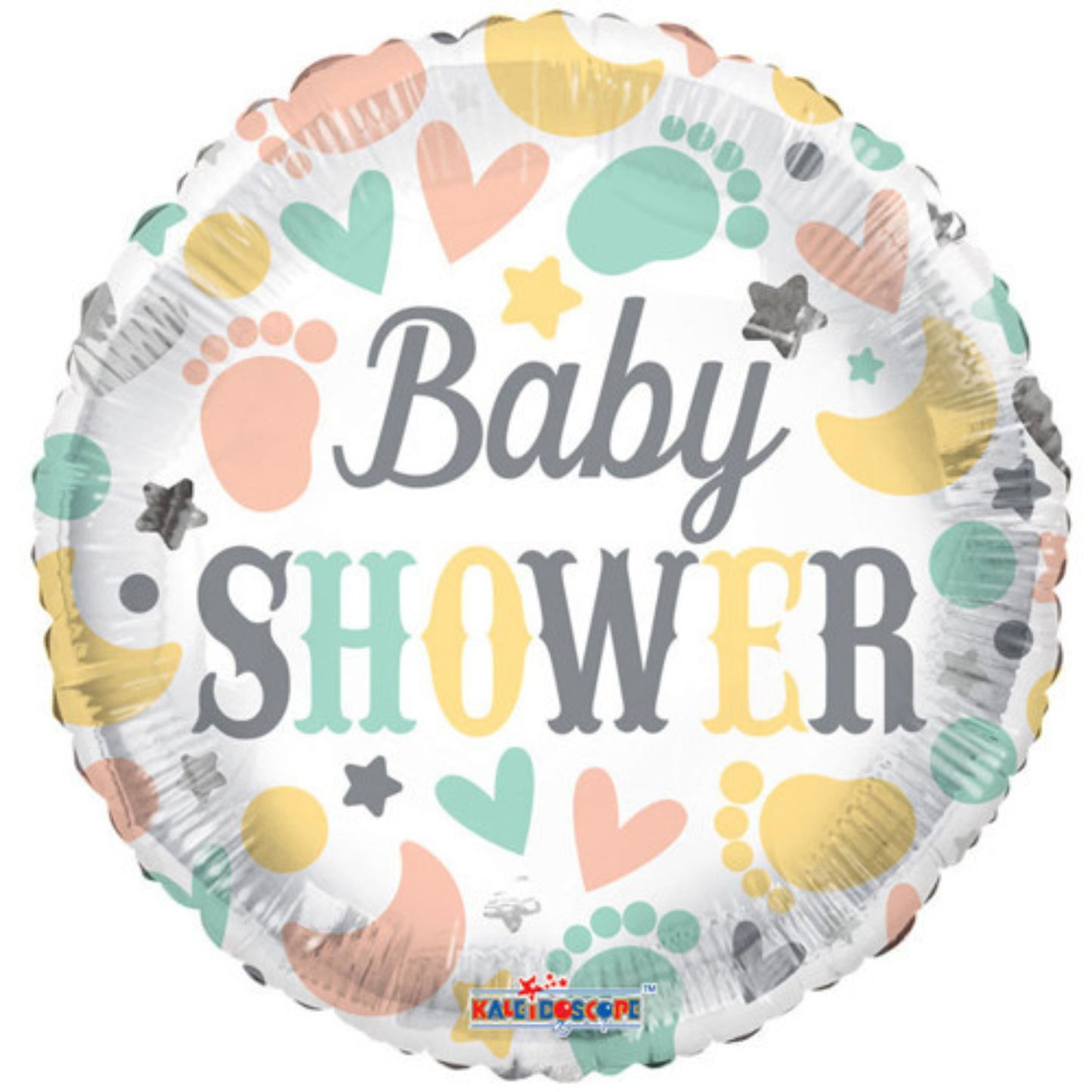 18"/ 46cm BABY SHOWER PASTEL ROUND FOIL BALLOON