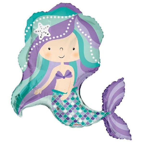 36"/ 91cm MERMAID SUPERSHAPE FOIL BALLOON