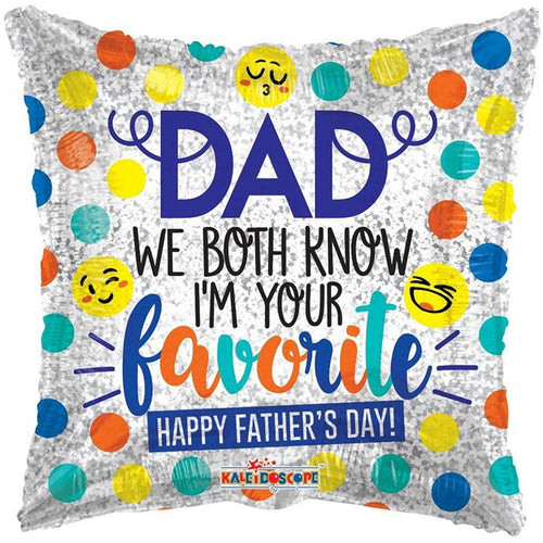 18"/ 46cm DAD, I'M YOUR FAVOURITE SQUARE FOIL BALLOON