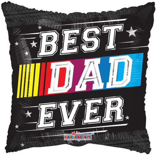 18"/ 46cm BEST DAD EVER SQUARE FOIL BALLOON