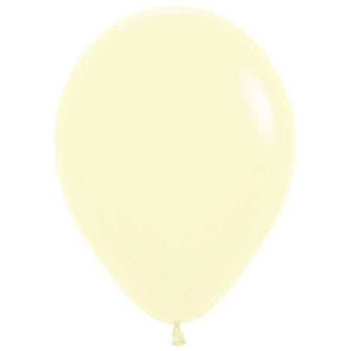 12"/ 30cm YELLOW PASTEL MATTE LATEX BALLOON (620)