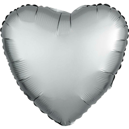 PLATINUM (SATIN LUXE) HEART (18"/ 46cm)
