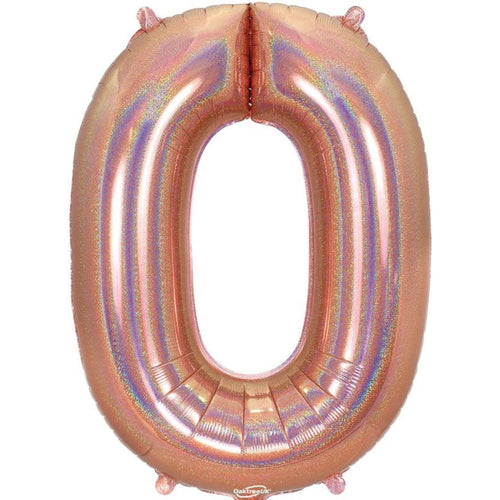 HOLOGRAPHIC ROSE GOLD '0' (34"/ 86cm)
