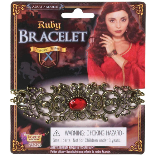 GOTHIC FANTASY RUBY COSTUME BRACELET