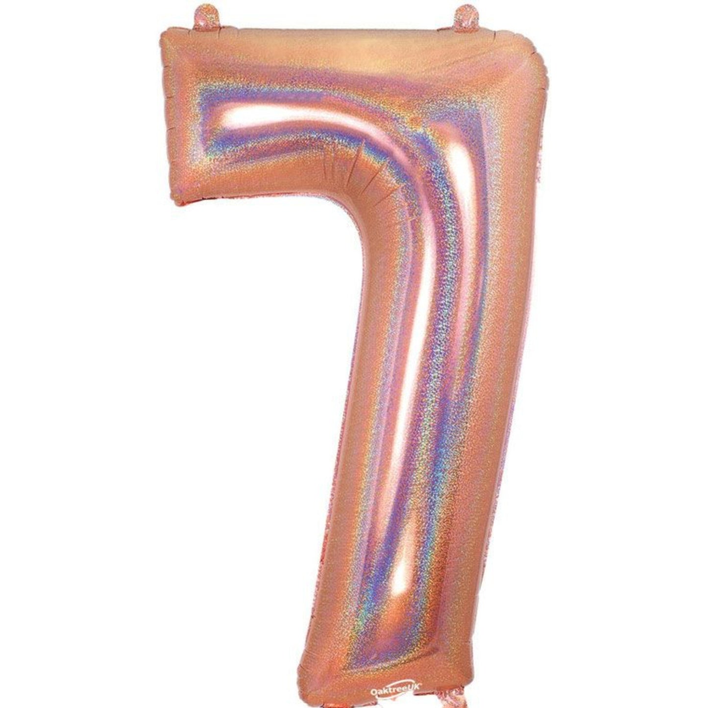 HOLOGRAPHIC ROSE GOLD '7' (34"/ 86cm)