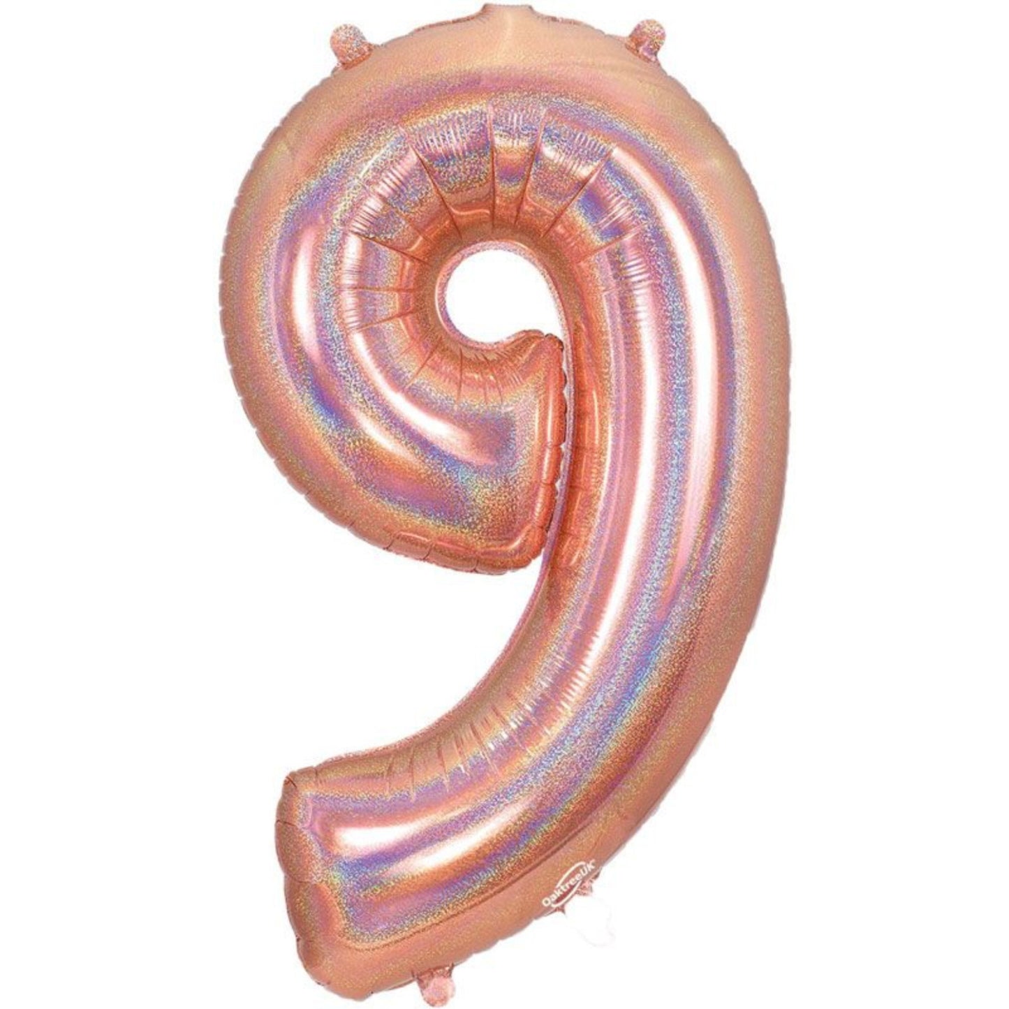 HOLOGRAPHIC ROSE GOLD '9' (34"/ 86cm)