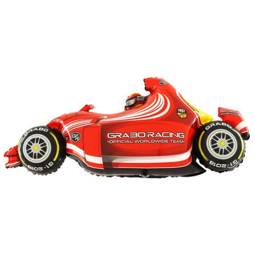 49"/ 124cm RED RACING CAR SUPERSHAPE FOIL BALLOON