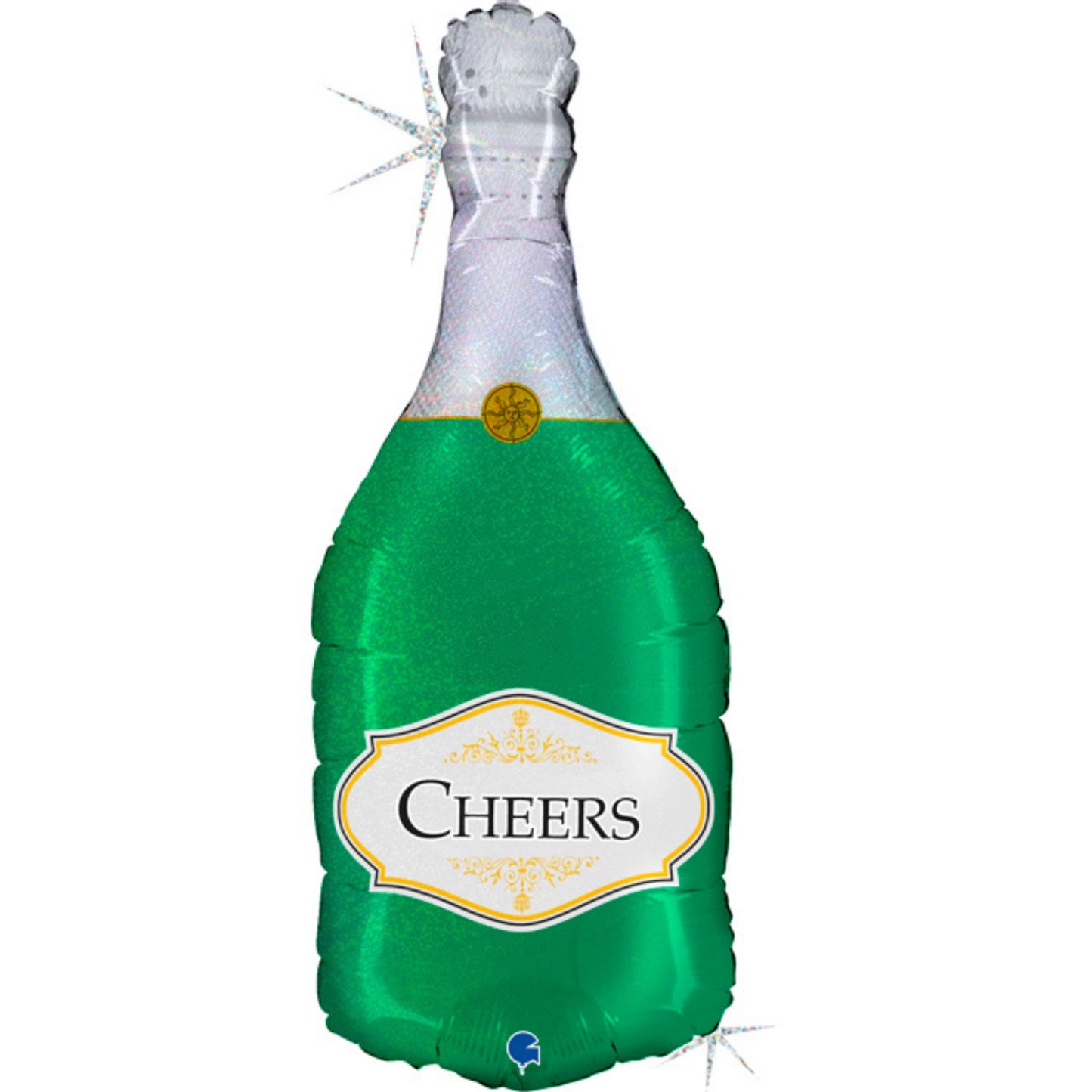 36"/ 91cm CHEERS CHAMPAGNE BOTTLE SUPERSHAPE FOIL BALLOON
