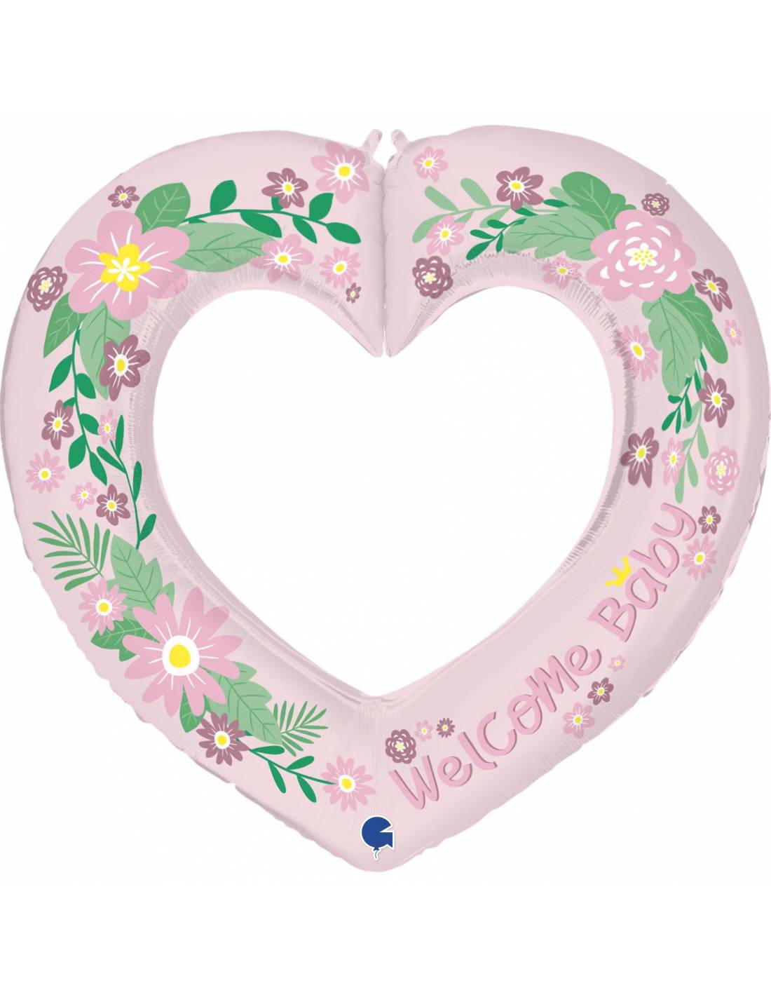 41"/ 104cm BABY GIRL LINKY HEART FOIL BALLOON