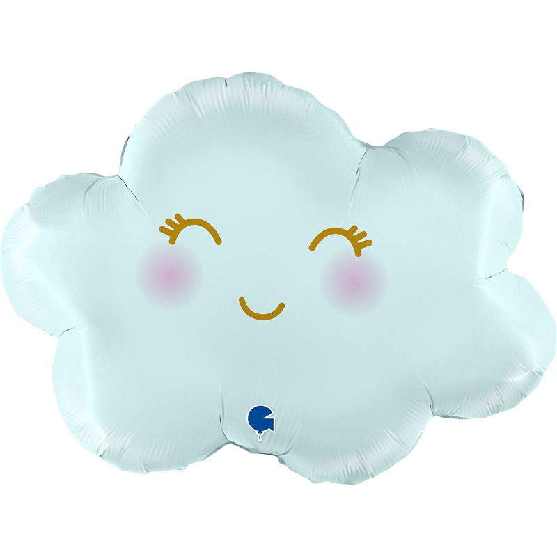 30"/ 76cm SATIN PASTEL BLUE CLOUD SUPERSHAPE FOIL BALLOON