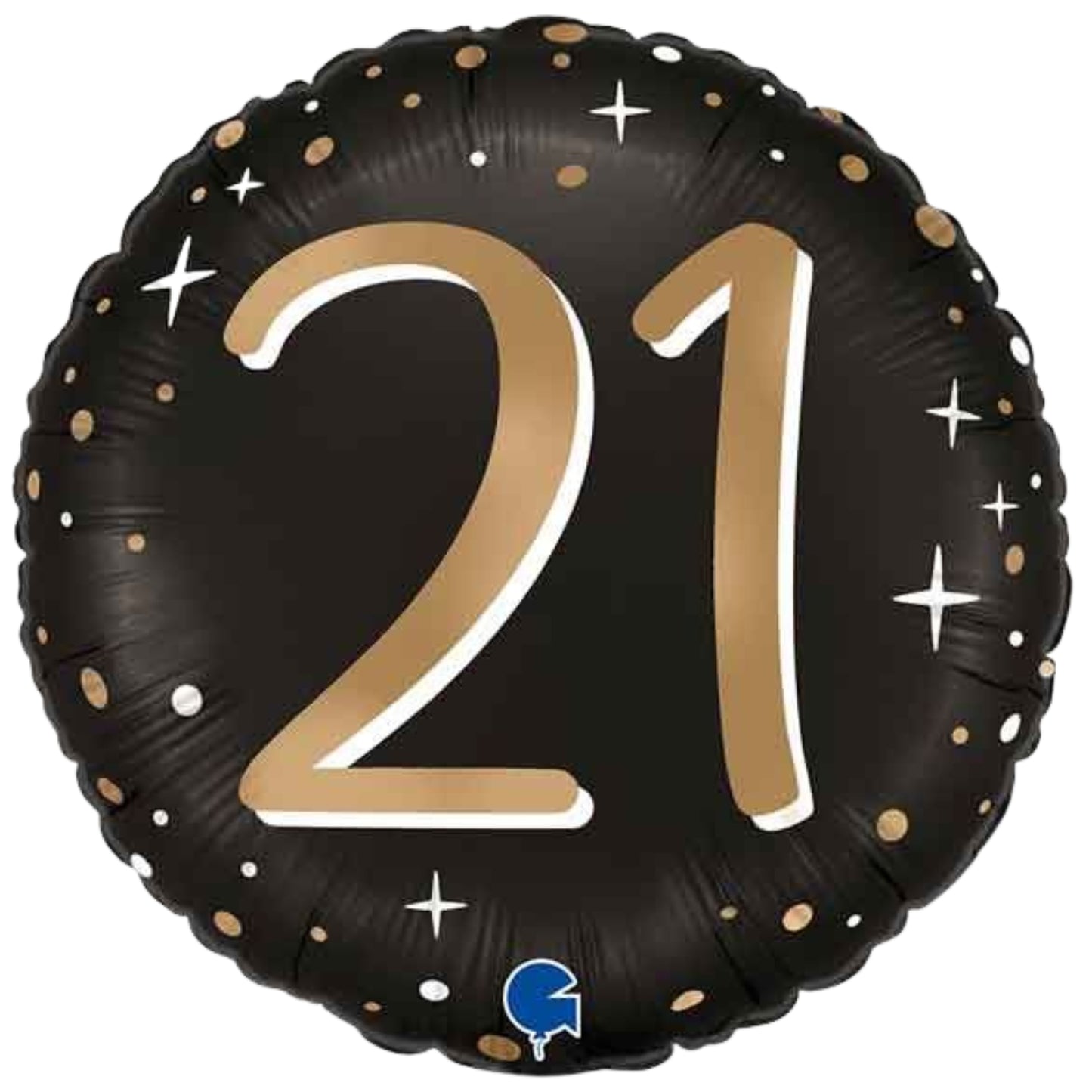 18"/ 46cm SPARKLING 21 FOIL BALLOON ROUND FOIL BALLOON