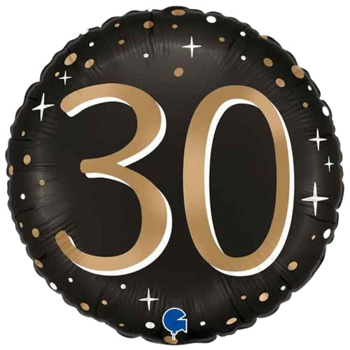 18"/ 46cm SPARKLING 30 ROUND FOIL BALLOON