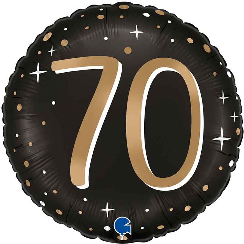 18"/ 46cm SPARKLING 70 ROUND FOIL BALLOON
