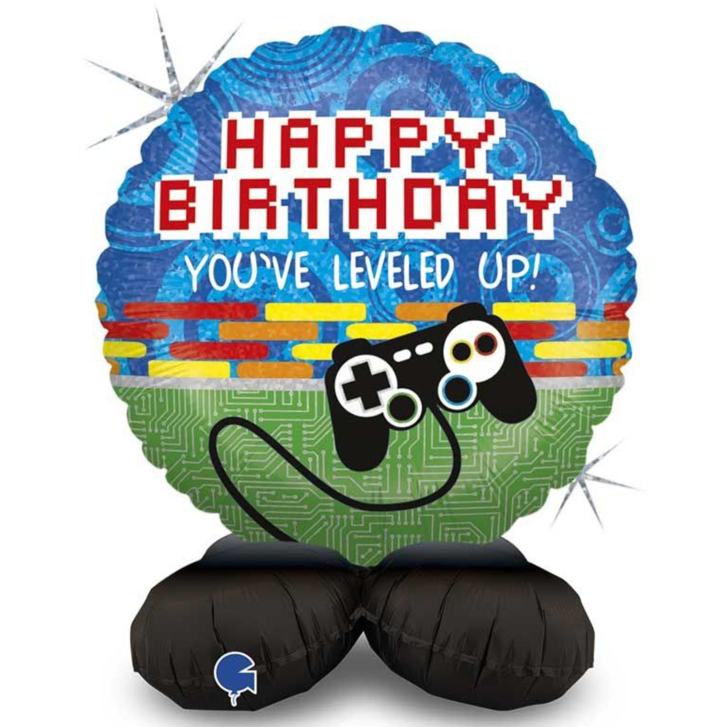 16"/ 41cm GAME CONTROLLER BIRTHDAY AIR-FILL STANDING FOIL BALLOON
