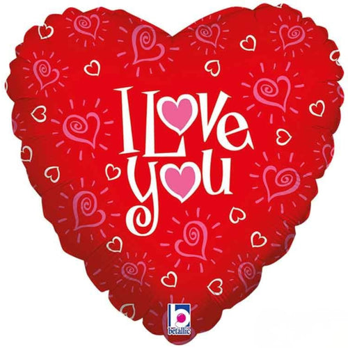 18"/ 46cm LOVE YOU HEART FOIL BALLOON