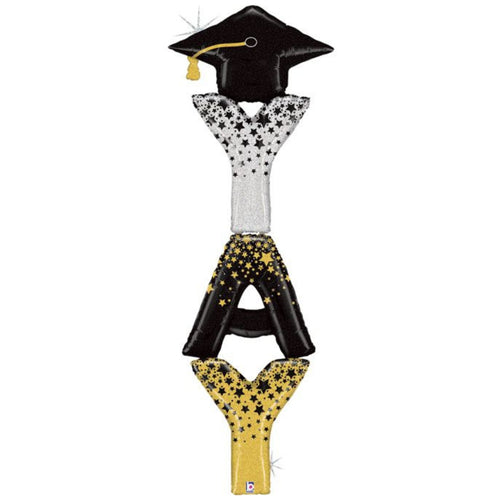 6FT / 1.83m SPECIAL DELIVERY YAY GRAD SUPERSHAPE FOIL BALLOON