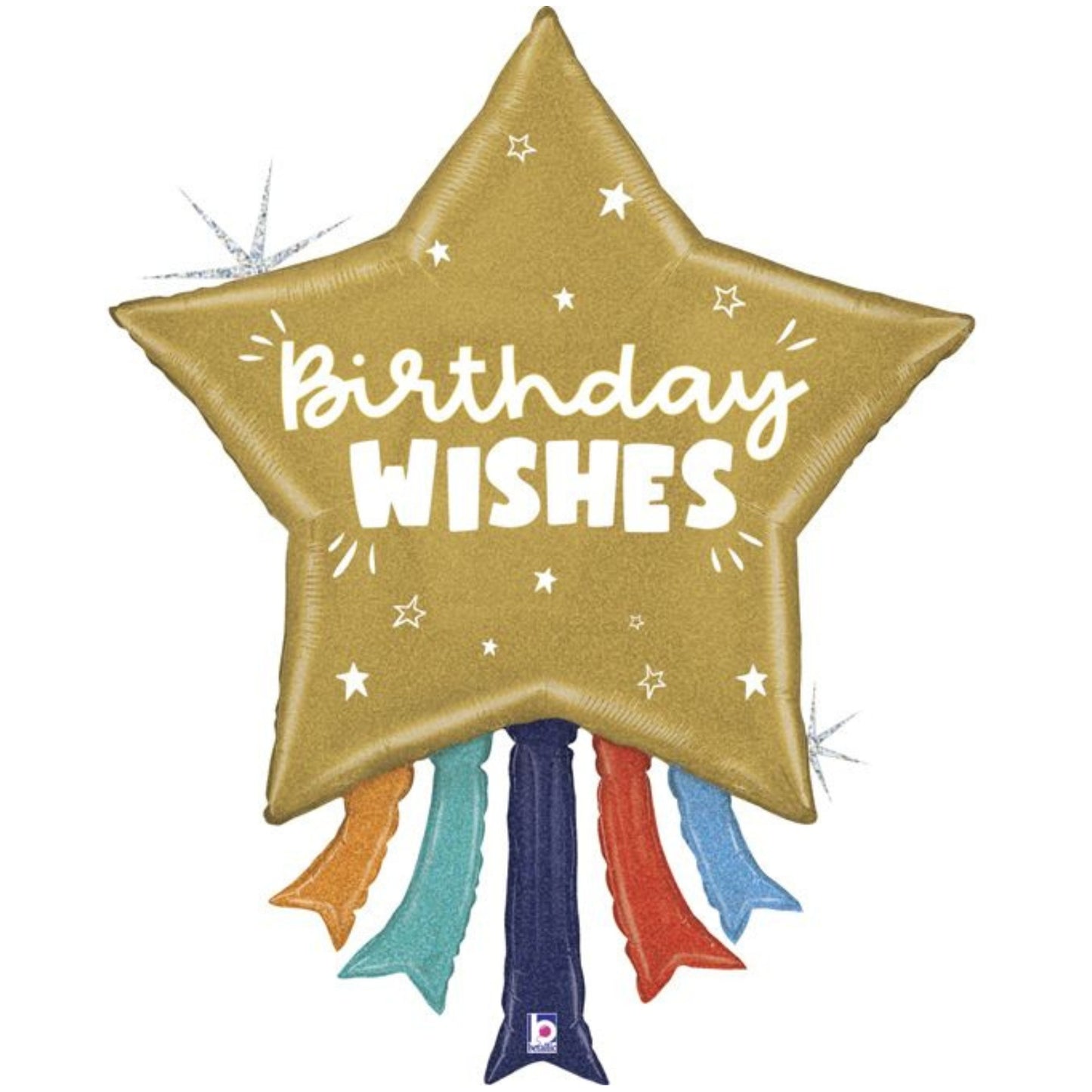 43"/ 109cm BIRTHDAY WISHES SUPERSHAPE FOIL BALLOON