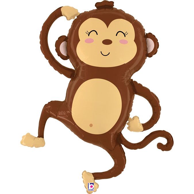 41"/ 104cm JUNGLE MONKEY SUPERSHAPE FOIL BALLOON