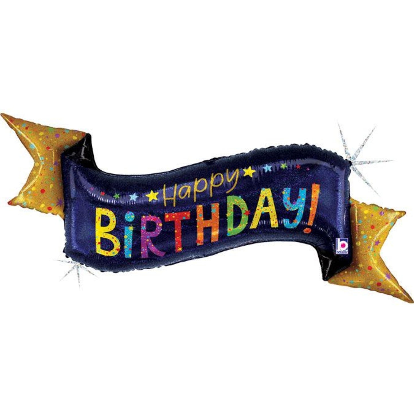 51"/ 130cm NAVY BIRTHDAY BANNER SUPERSHAPE FOIL BALLOON
