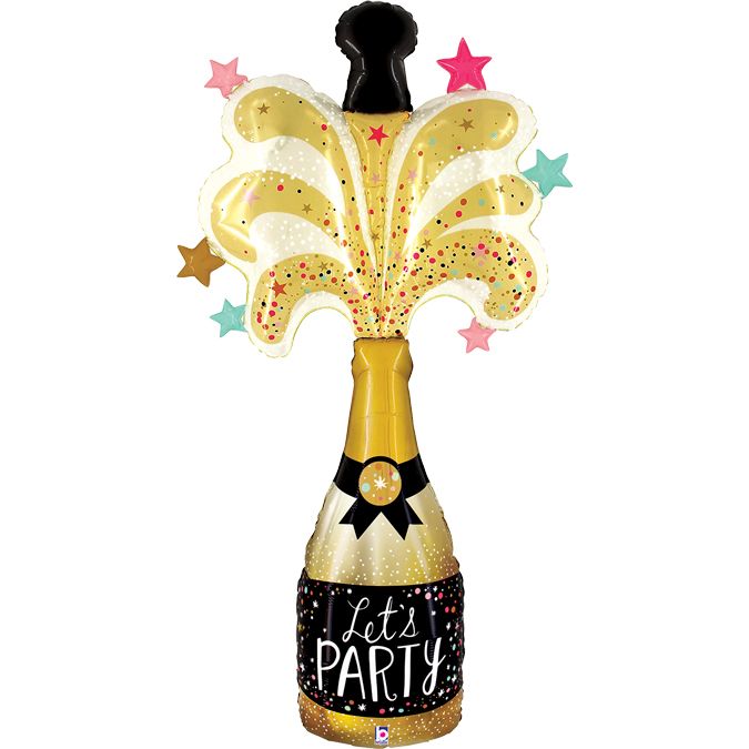 60"/ 152cm LET'S PARTY CHAMPAGNE SUPERSHAPE FOIL BALLOON